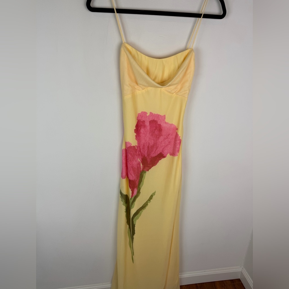 Billy J Kiaya Maxi Dress - Yellow/Blossom Size AU 6 US 2 - Picture 5 of 8